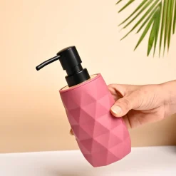 VON CASA Pink Plastic Soap Dispenser - 250ml