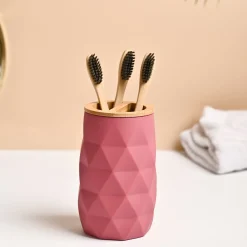 VON CASA Pink Toothbrush Holder