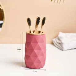 VON CASA Pink Toothbrush Holder