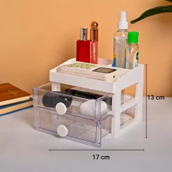 VON CASA Plastic White 2 Layer Drawer
