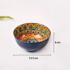 VON CASA Purple Ceramic Bowl Set Of 4