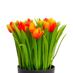 VON CASA Red Lily Artificial Potted Plant