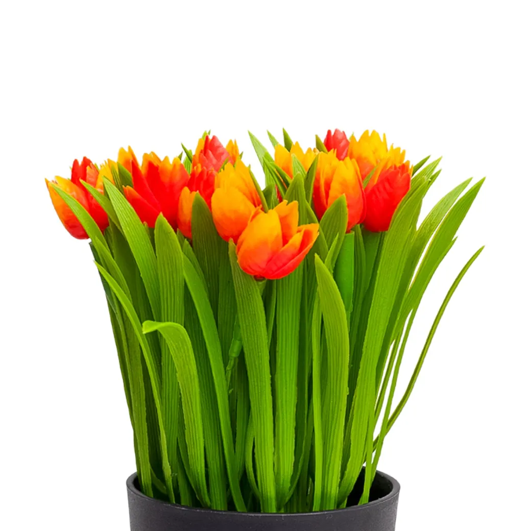 VON CASA Red Lily Artificial Potted Plant