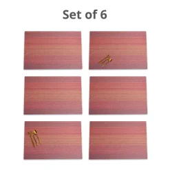 VON CASA Red Placemat Set Of 6