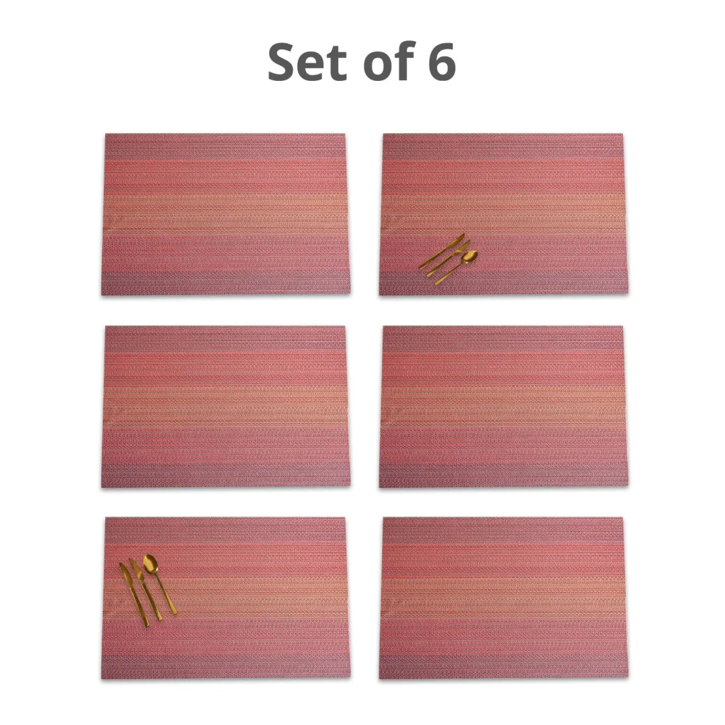 VON CASA Red Placemat Set Of 6
