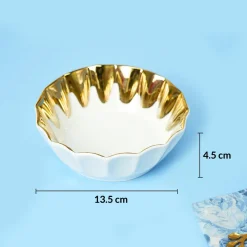 VON CASA Scalloped Ceramic Bowl Gift Set (Set Of 3)