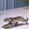 VON CASA Silver Leopard Decor Object