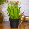 VON CASA Skyblue Flower Artificial Potted Plant