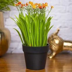 VON CASA Skyblue Flower Artificial Potted Plant