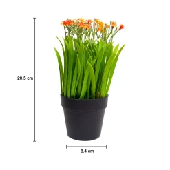 VON CASA Skyblue Flower Artificial Potted Plant