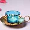 VON CASA Tea-Light Holder Set Of 2 - Turquoise