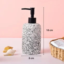 VON CASA White & Black Polyresin Soap Dispenser