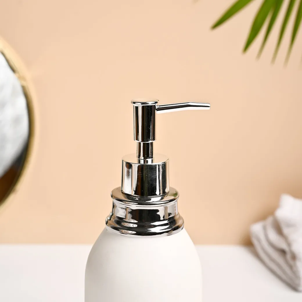 VON CASA White Ceramic Soap Dispenser - 480ml