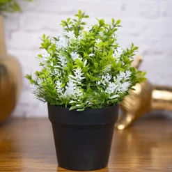 VON CASA White Flower Artificial Potted Plant