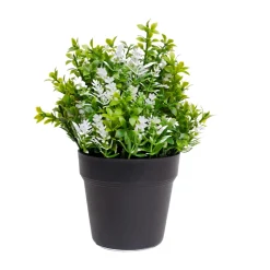 VON CASA White Flower Artificial Potted Plant