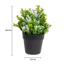 VON CASA White Flower Artificial Potted Plant