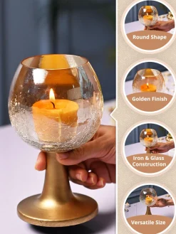 VON CASA Wine Glass Medium T- Light Holder