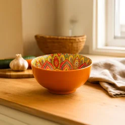VON CASA Yellow Ceramic Bowl Set Of 4