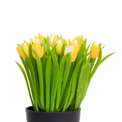 VON CASA Yellow Lily Artificial Potted Plant