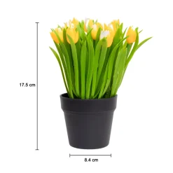 VON CASA Yellow Lily Artificial Potted Plant