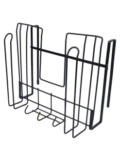Wall Mount Pot Lid Organizer, Steel Storage Rack