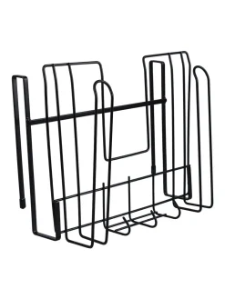 Wall Mount Pot Lid Organizer, Steel Storage Rack