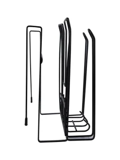 Wall Mount Pot Lid Organizer, Steel Storage Rack
