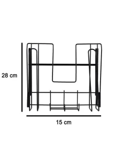 Wall Mount Pot Lid Organizer, Steel Storage Rack