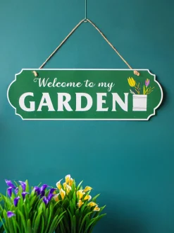 Welcome to My Garden Plaque: Wall Hanging Plaque