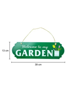 Welcome to My Garden Plaque: Wall Hanging Plaque