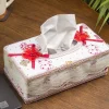 White & Pink Tissue Box - 22.4 X 12.4 X 8.3Cm