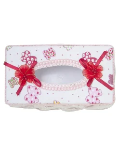 White & Pink Tissue Box - 22.4 X 12.4 X 8.3Cm