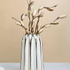 White and Gold Ceramic Vase