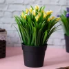 White Artificial Flower With Pot
