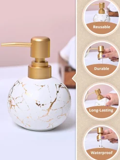White Ceramic Soap Dispenser