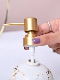 White Ceramic Soap Dispenser
