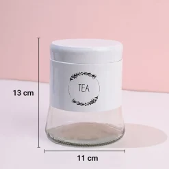 White Coffee, Tea & Sugar Jar Set Of 3, Each 600mL