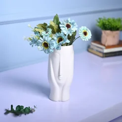 White Glossy Ceramic Vase - Stylish Simplicity