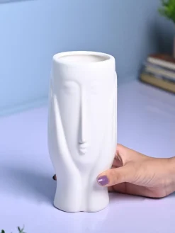 White Glossy Ceramic Vase - Stylish Simplicity