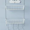 White Metal Wall Mounted Organizer & Storage