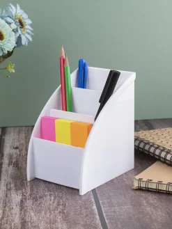 White Plastic Solid Cosmetic Organizer