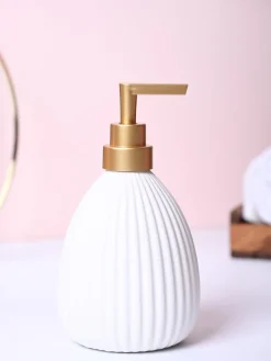 White Purity Soap Dispenser - Cylindrical Shape