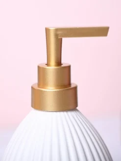 White Purity Soap Dispenser - Cylindrical Shape