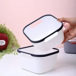 White Square Baskets (Set of 2)