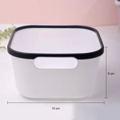 White Square Baskets (Set of 2)