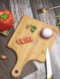 Wooden Chopping Board, Brown, Bamboo