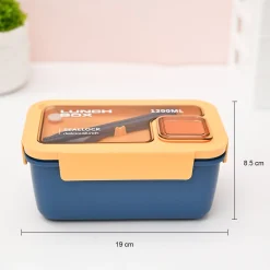 Yellow & Blue Lunch Box Set (1200ml + 40ml)