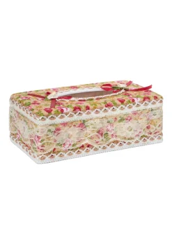 Yellow & Pink Tissue Box - 22.4 X 12.4 X 8.3Cm
